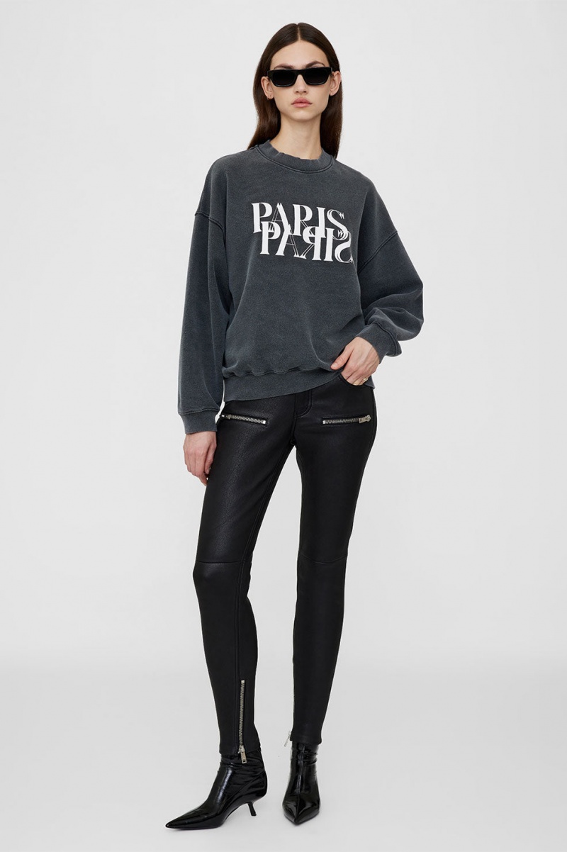 Sweat Anine Bing Jaci Paris Noir Femme | HHI-9070040